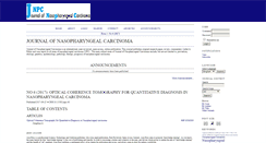 Desktop Screenshot of journalofnasopharyngealcarcinoma.org