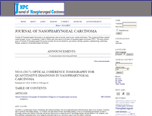 Tablet Screenshot of journalofnasopharyngealcarcinoma.org